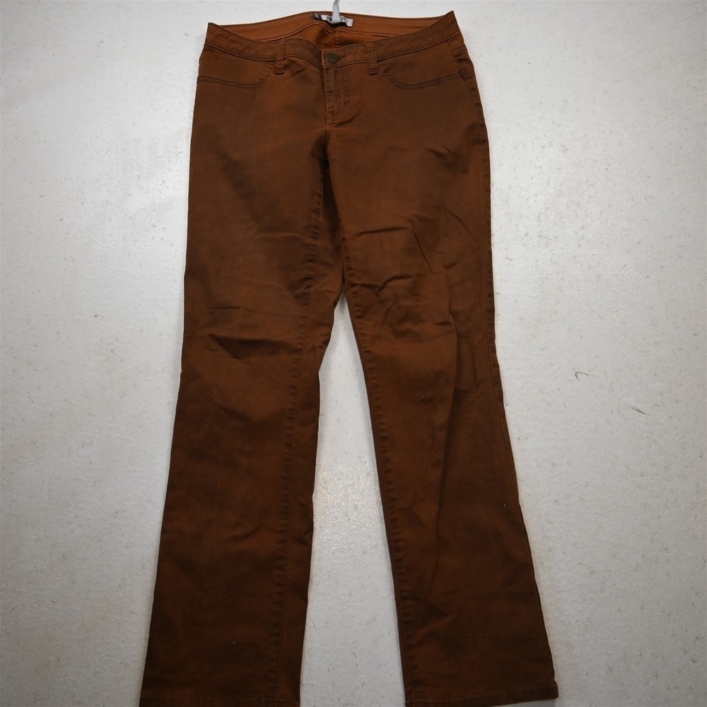 Jennifer Lopez 8 Low Rise Straight Orange Brown Coated Denim Womens Jeans